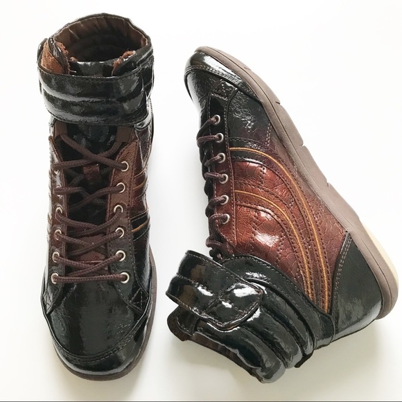 Chinese Laundry Shoes - Chinese Laundry Wash Edwina Brown High Top Sneaker